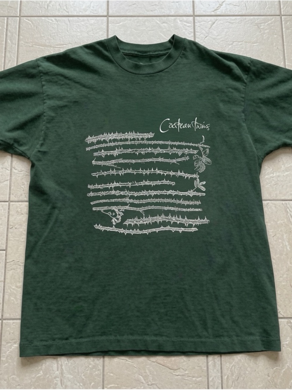 Gildan Green T-shirt Cocteau Twins Green Cotton T-shirt